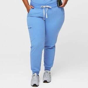 Figs, XS in ceil blue. Washed but never worn